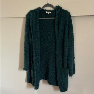 Miracle Dark Green Cardigan with Hood